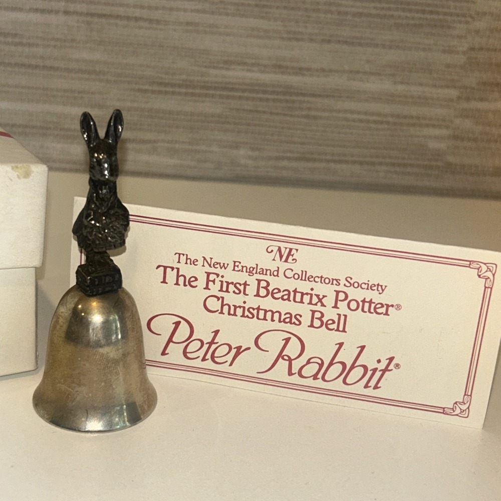 Beatrix‎ Potter Peter Rabbit New England Collectors Society Silver Plated Bell
